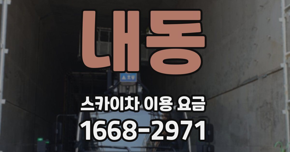 내동 스카이차 이용 요금