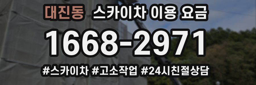 대진동 스카이차 이용 요금