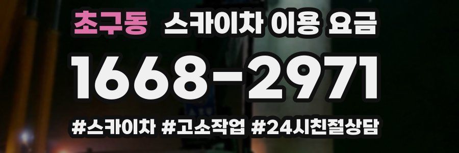 초구동 스카이차 이용 요금
