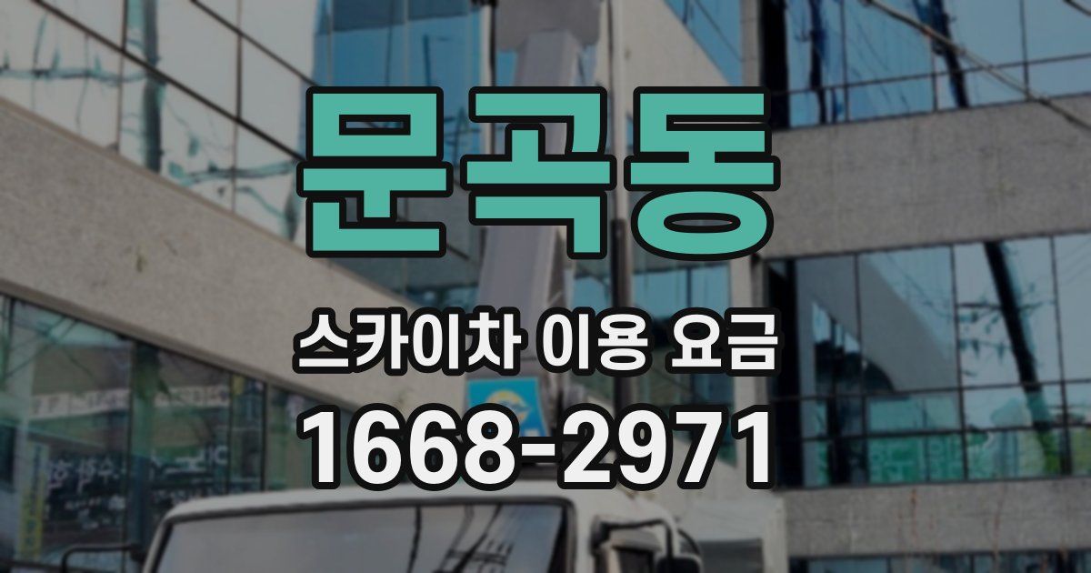 문곡동 스카이차 이용 요금