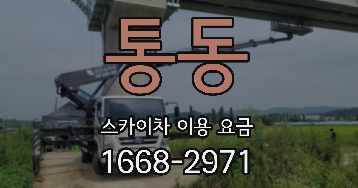 통동 스카이차 이용 요금