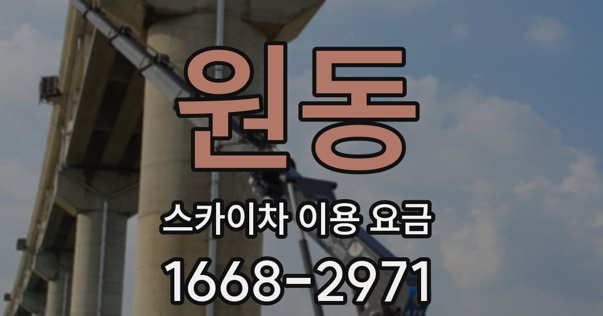 원동 스카이차 이용 요금