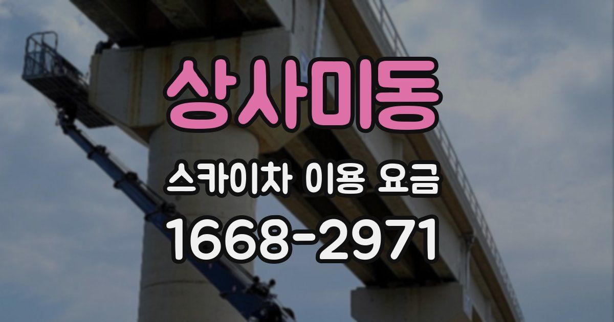 상사미동 스카이차 이용 요금