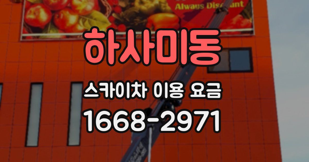 하사미동 스카이차 이용 요금