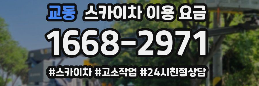 교동 스카이차 이용 요금