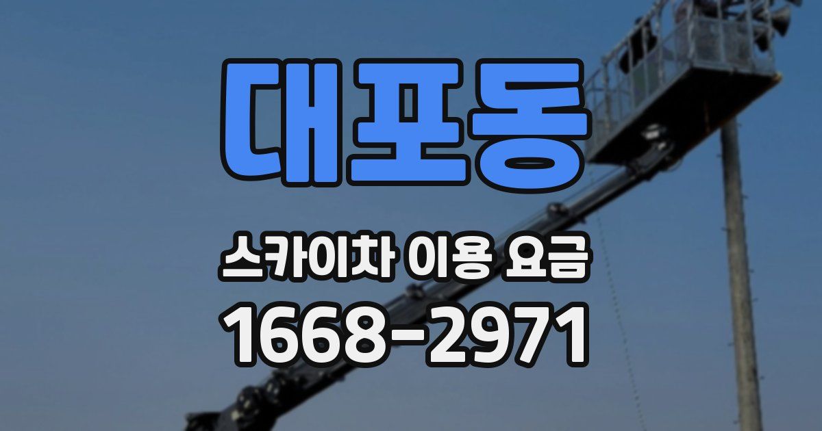 대포동 스카이차 이용 요금