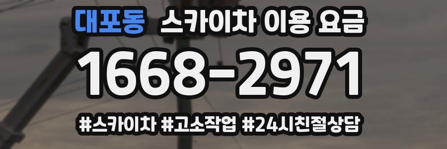 대포동 스카이차 이용 요금