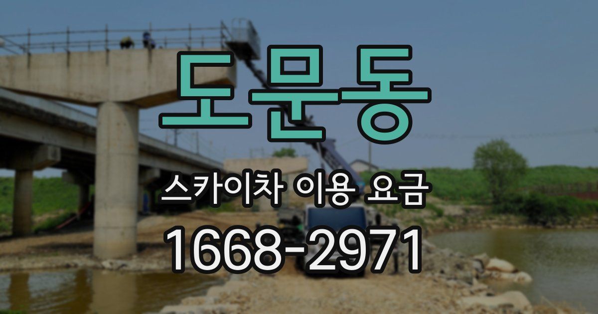 도문동 스카이차 이용 요금