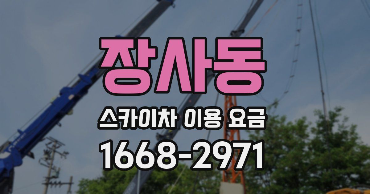 장사동 스카이차 이용 요금