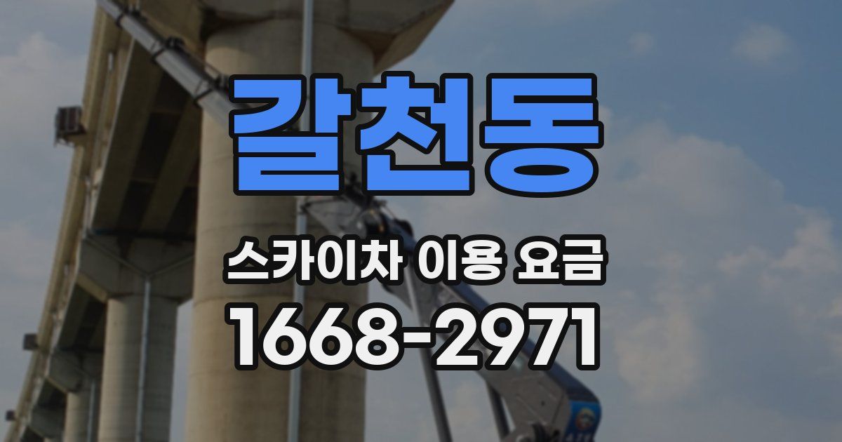 갈천동 스카이차 이용 요금