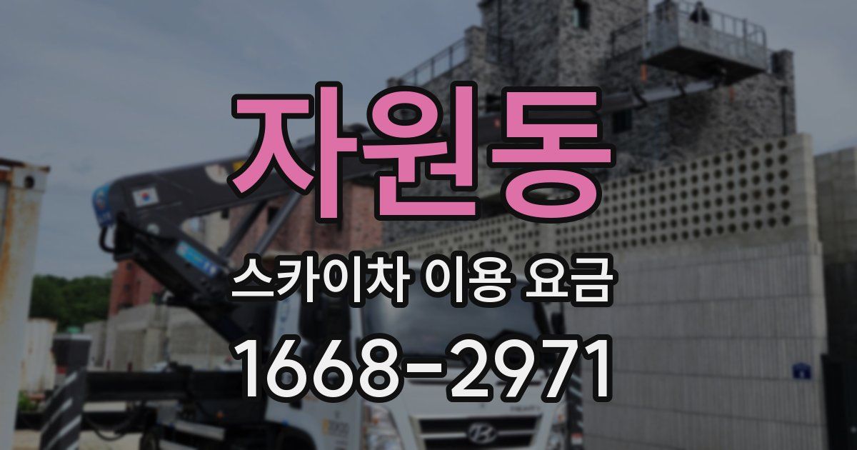 자원동 스카이차 이용 요금