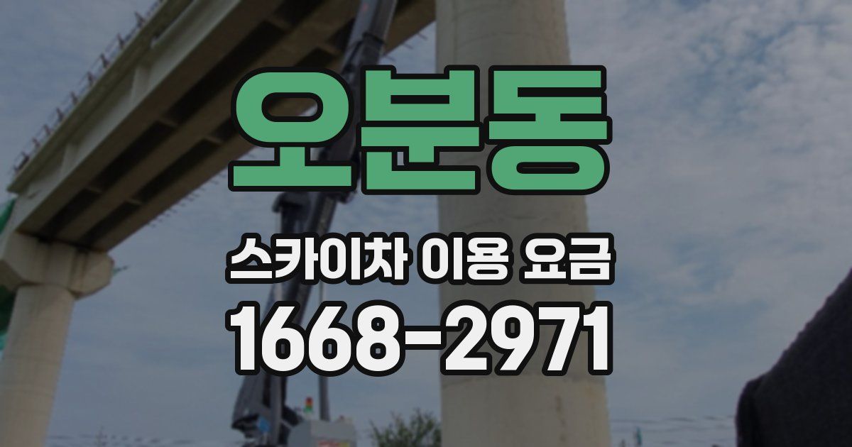 오분동 스카이차 이용 요금