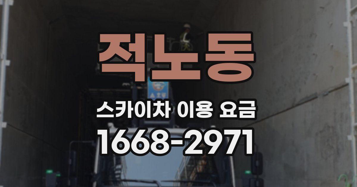 적노동 스카이차 이용 요금