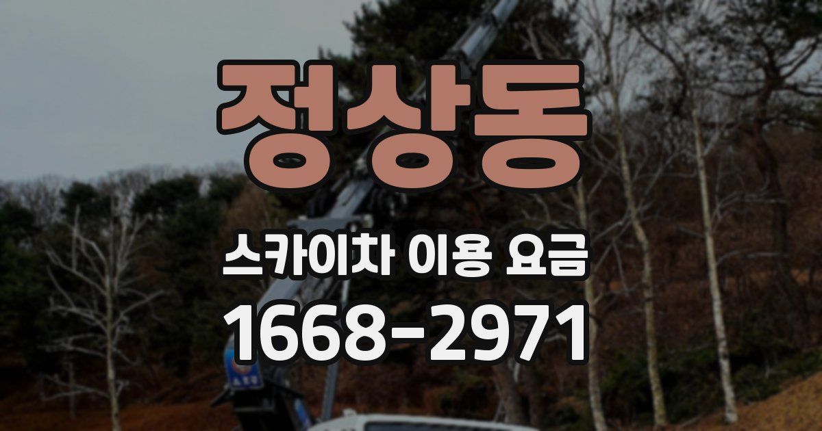 정상동 스카이차 이용 요금