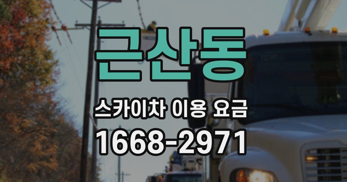 근산동 스카이차 이용 요금