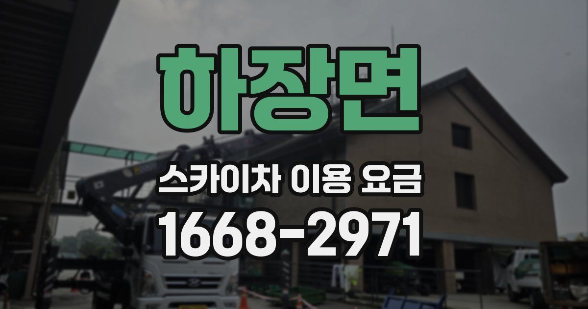 하장면 스카이차 이용 요금