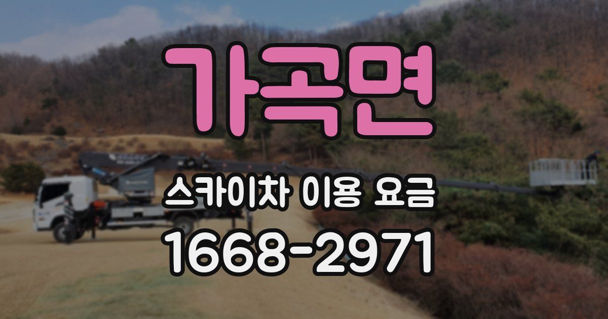 가곡면 스카이차 이용 요금