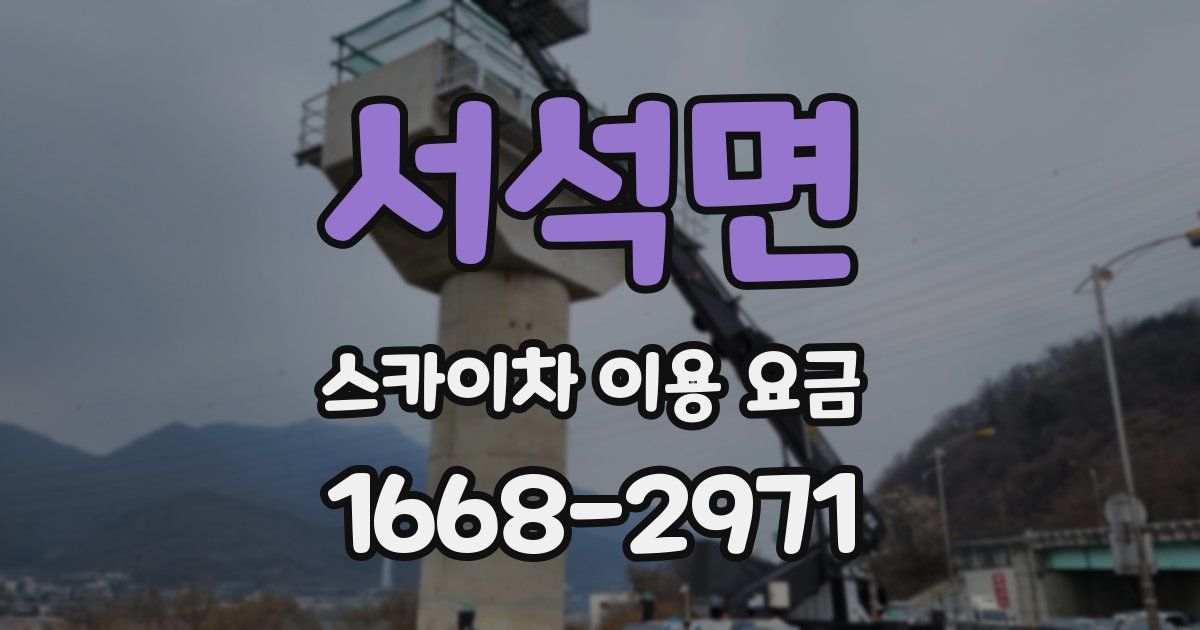 서석면 스카이차 이용 요금