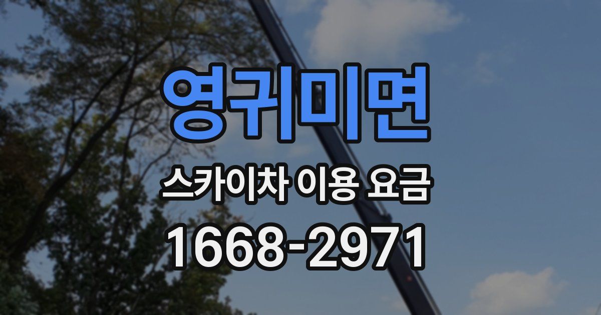 영귀미면 스카이차 이용 요금