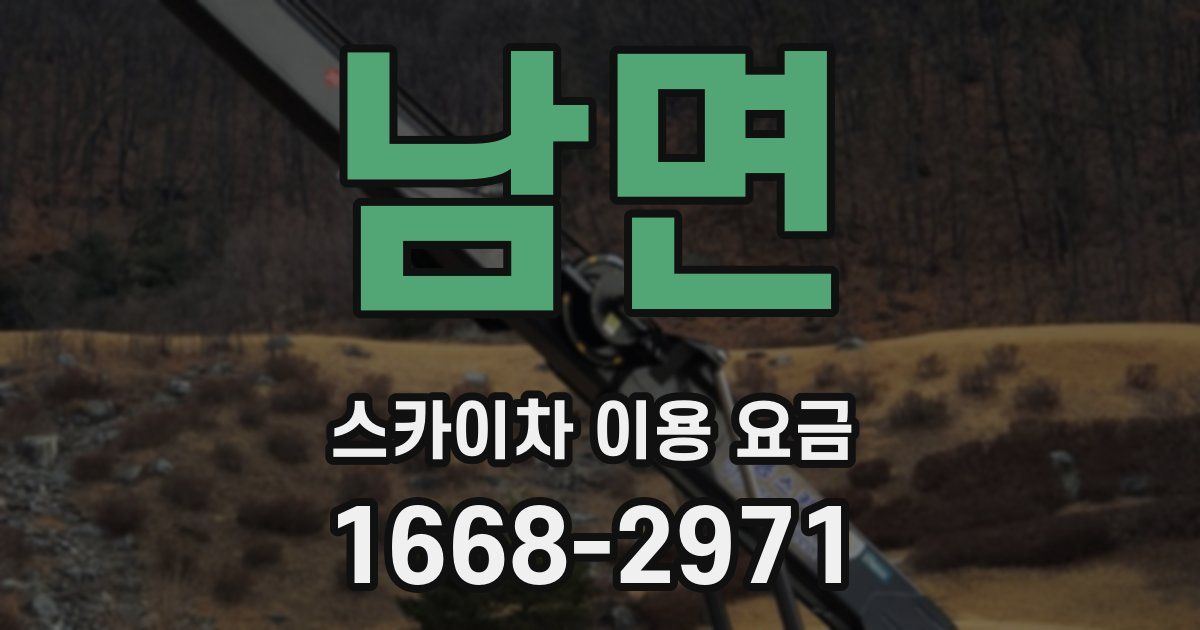 남면 스카이차 이용 요금