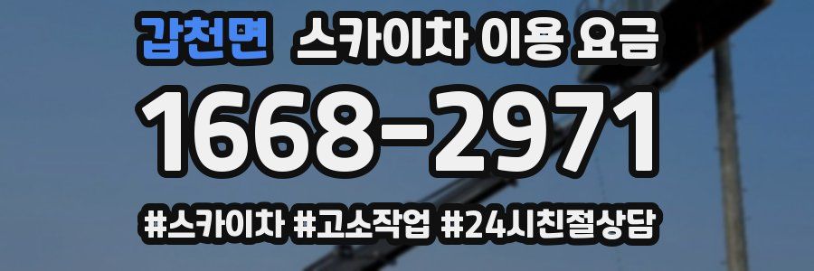 갑천면 스카이차 이용 요금