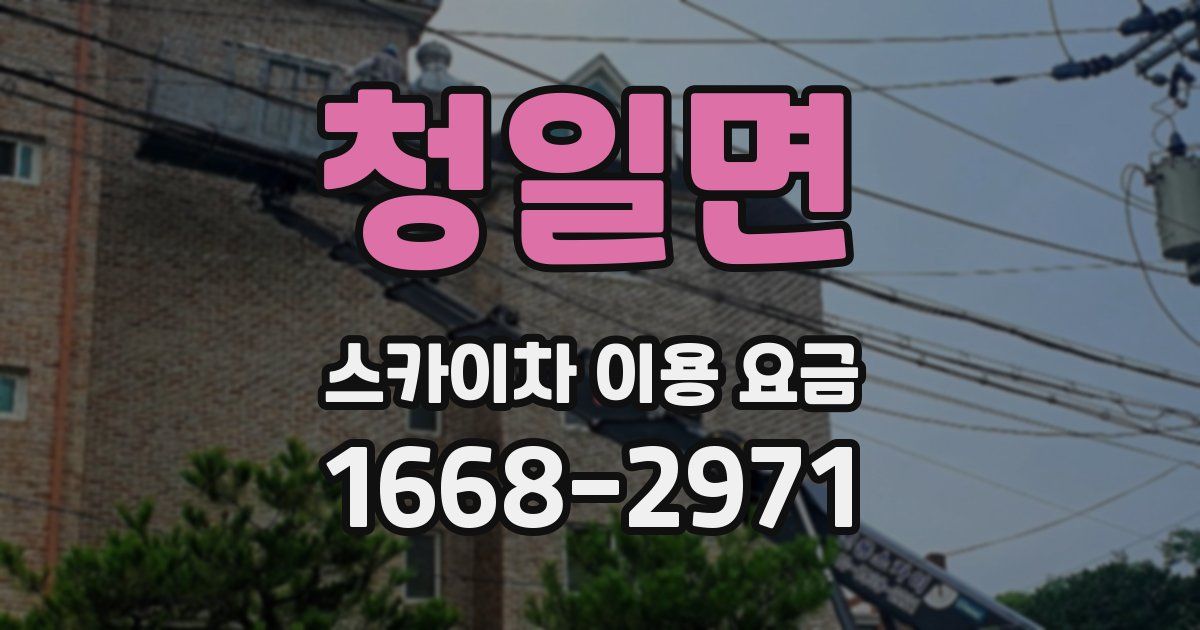 청일면 스카이차 이용 요금