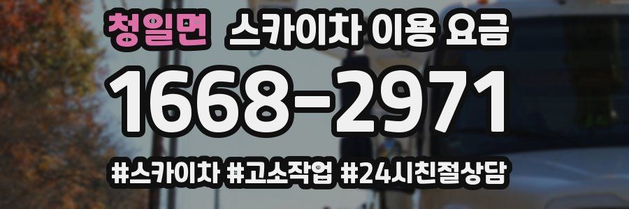 청일면 스카이차 이용 요금