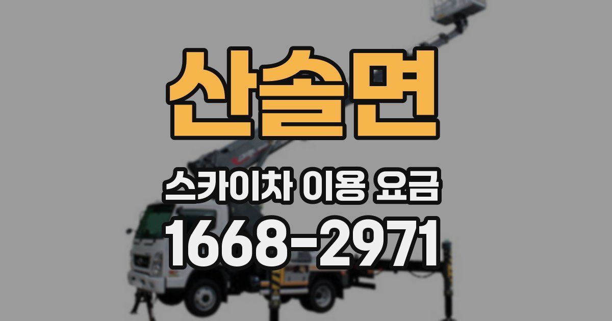 산솔면 스카이차 이용 요금