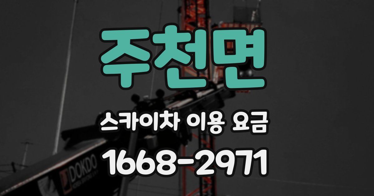 주천면 스카이차 이용 요금