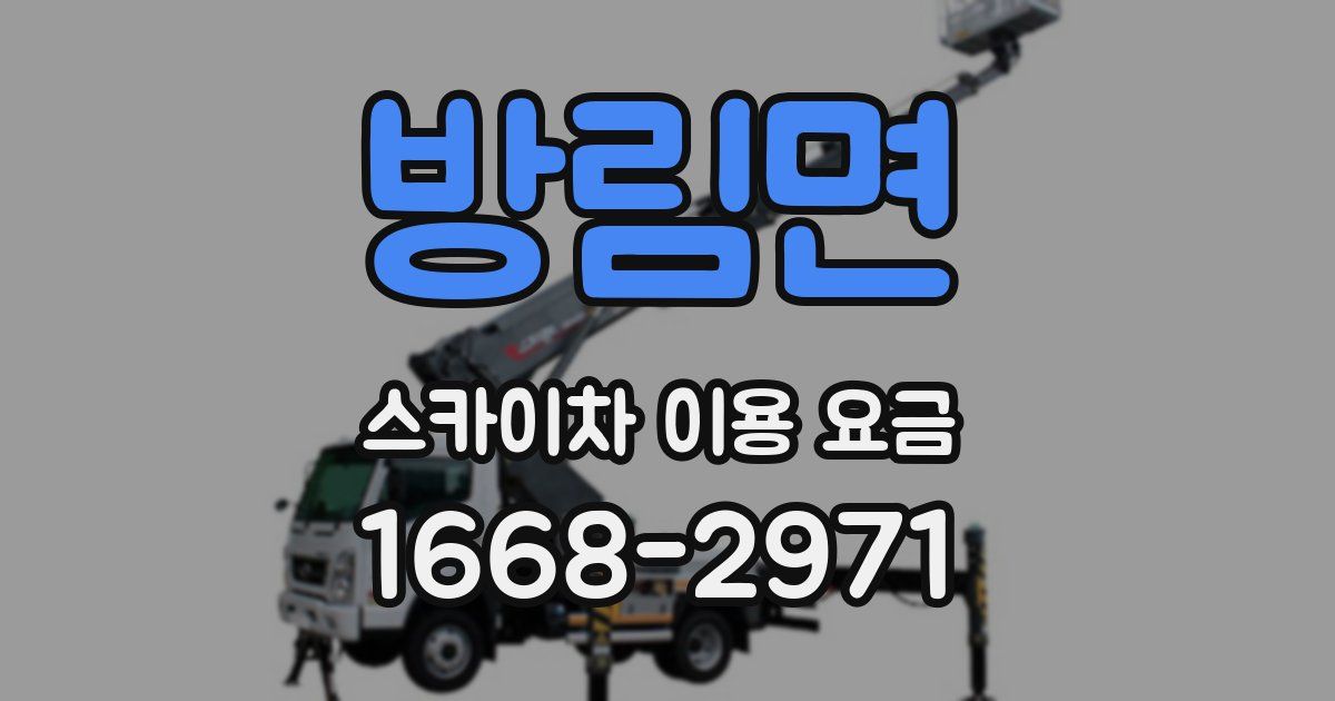 방림면 스카이차 이용 요금