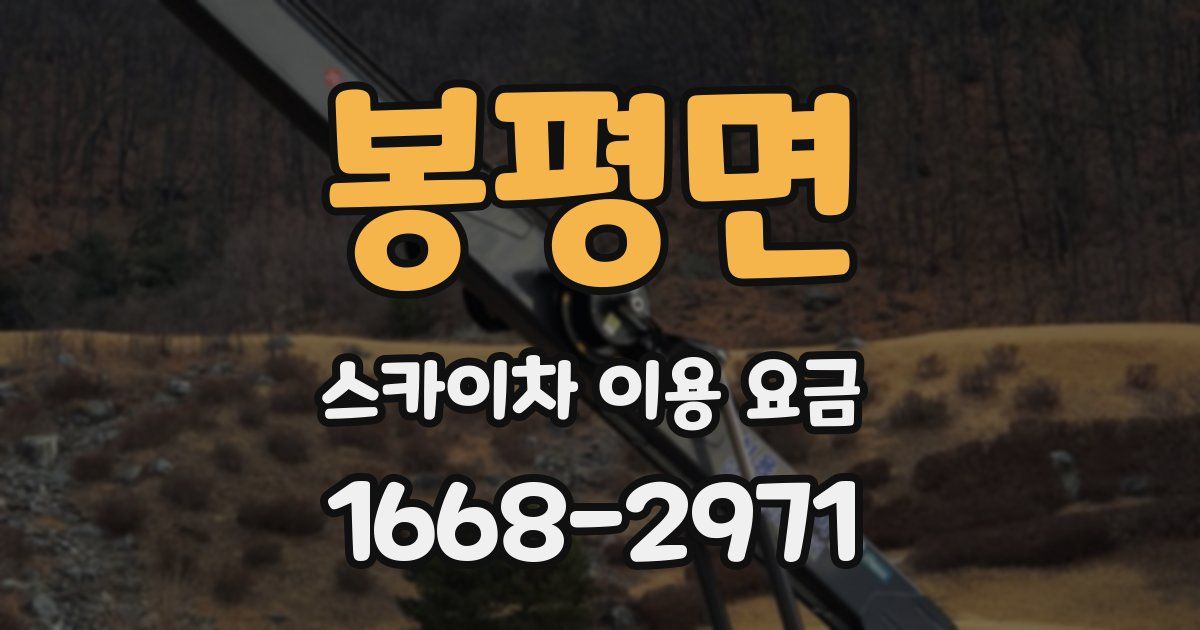 봉평면 스카이차 이용 요금