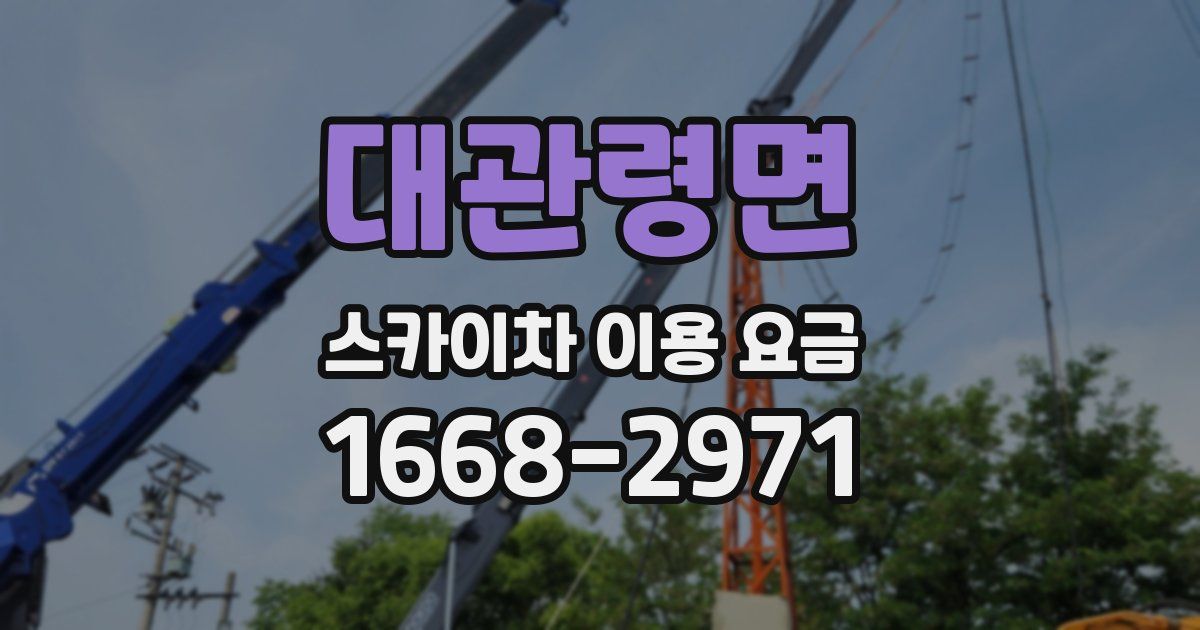 대관령면 스카이차 이용 요금