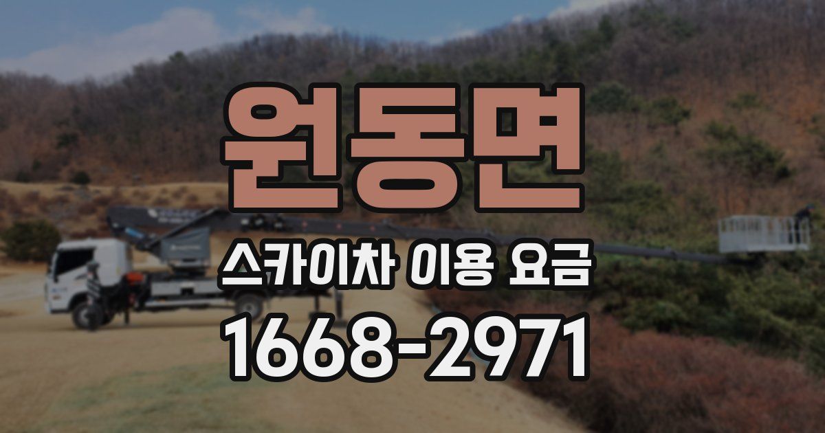 원동면 스카이차 이용 요금