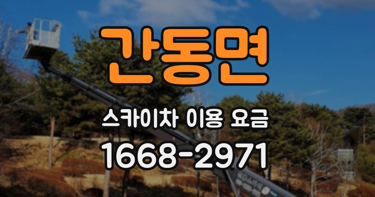 간동면 스카이차 이용 요금