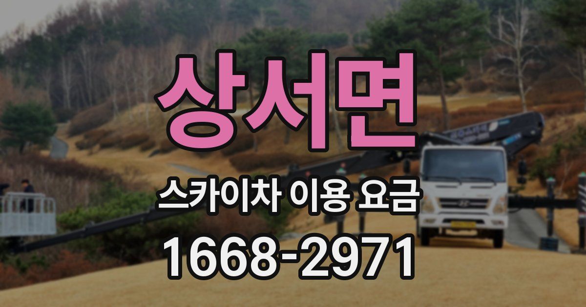 상서면 스카이차 이용 요금