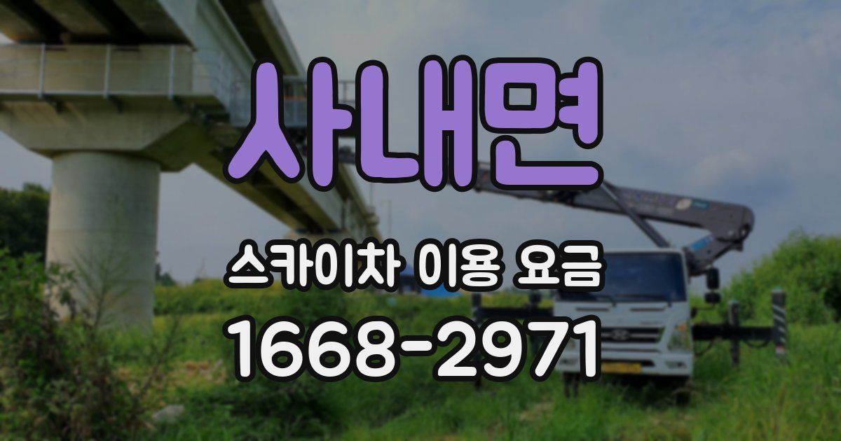 사내면 스카이차 이용 요금