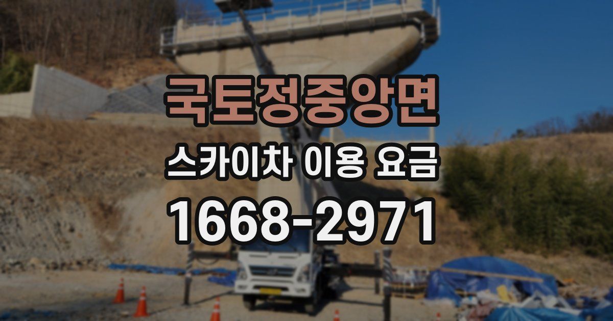 국토정중앙면 스카이차 이용 요금