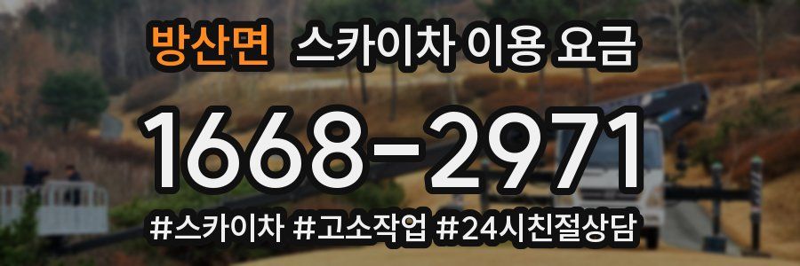 방산면 스카이차 이용 요금