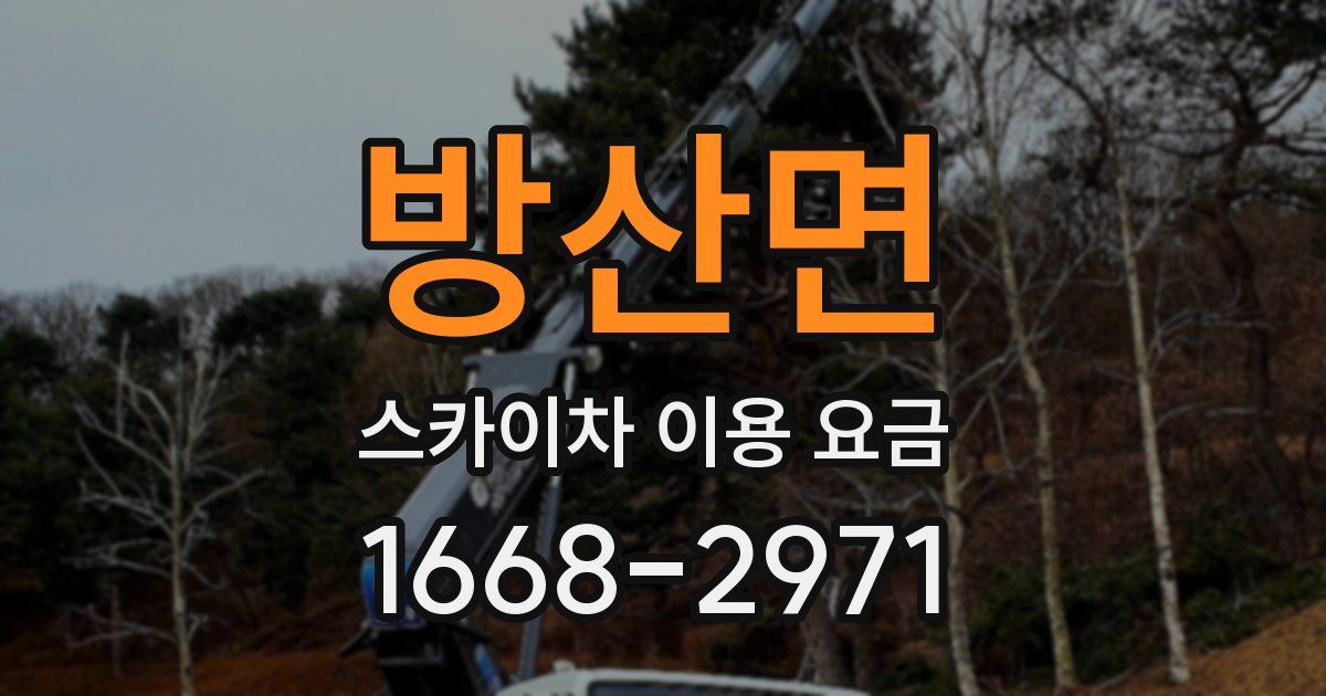 방산면 스카이차 이용 요금
