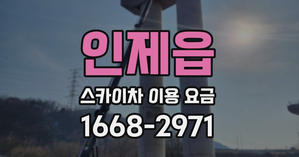 인제읍 스카이차 이용 요금