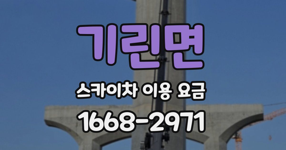 기린면 스카이차 이용 요금