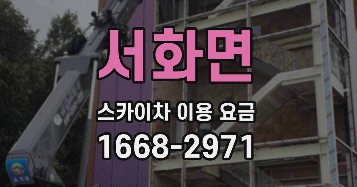 서화면 스카이차 이용 요금