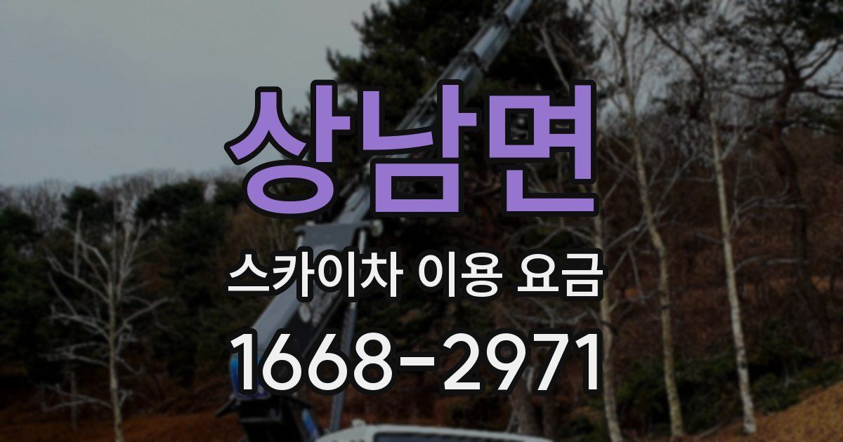 상남면 스카이차 이용 요금