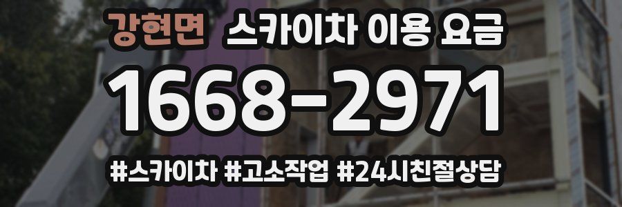 강현면 스카이차 이용 요금