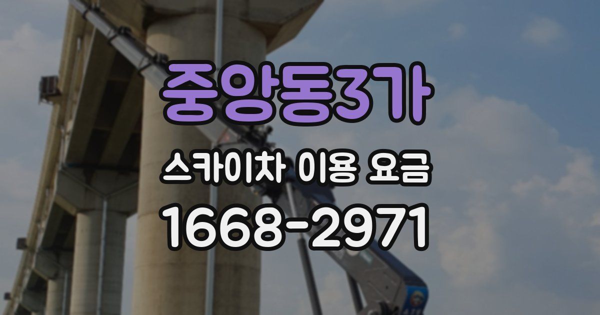 중앙동3가 스카이차 이용 요금