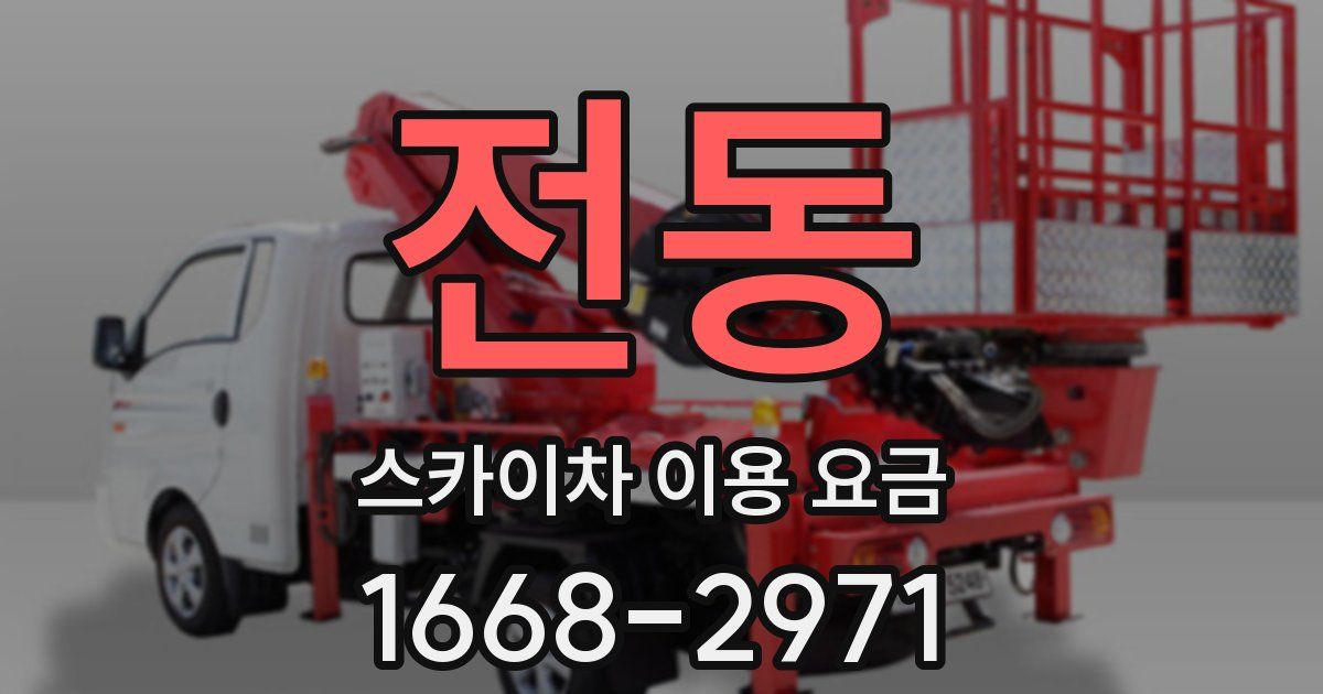 전동 스카이차 이용 요금