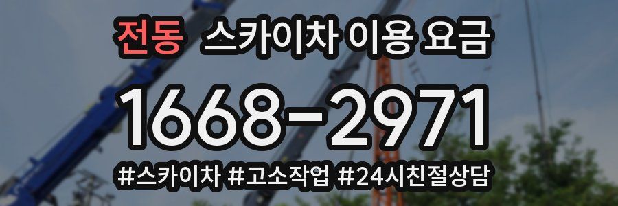 전동 스카이차 이용 요금