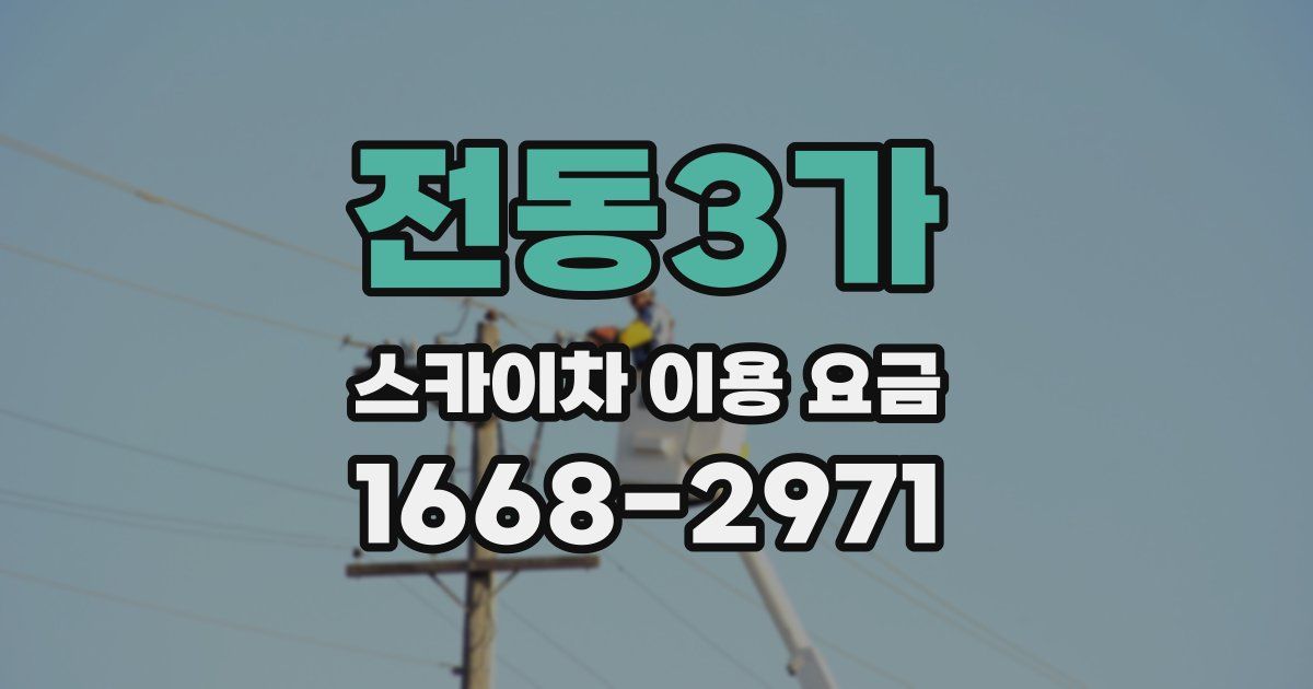 전동3가 스카이차 이용 요금