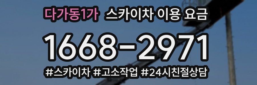 다가동1가 스카이차 이용 요금