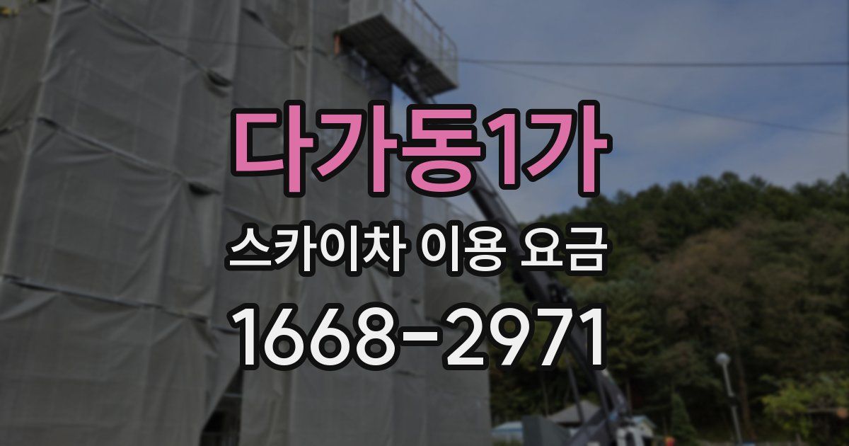 다가동1가 스카이차 이용 요금